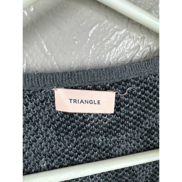 Triangle Gray Black Open Front Animal Print Cardigan Sweater Plus Size 20X - Picture 3 of 5